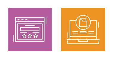 Rating and Data Storage Icon vector