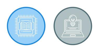 Cpu and Lamp Icon vector