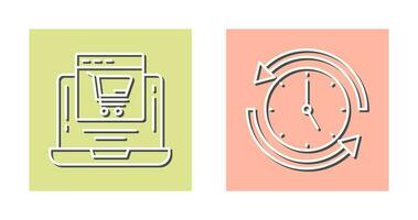 Add to Cart and Run time Icon vector