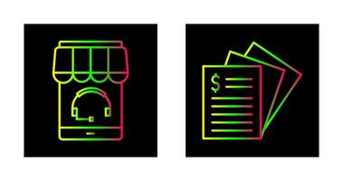 Support and Invoice Icon vector