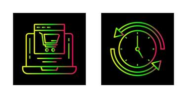 Add to Cart and Run time Icon vector