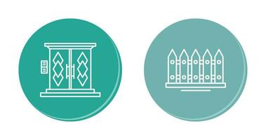 Door and Fence Icon vector