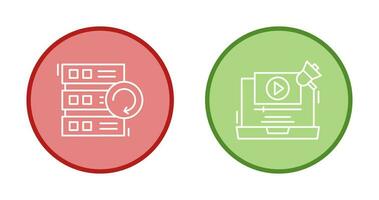 Backup and Video Marketing Icon vector