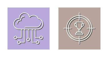 Cloud Computing and Target Icon vector