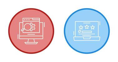 Search Engine and Rating Icon vector