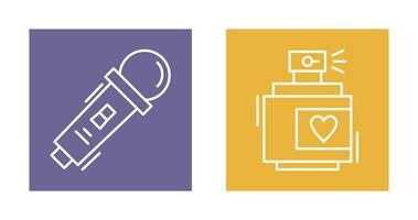 Microphone and Perfume Icon vector