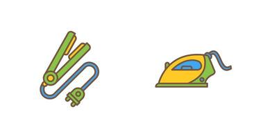 Hair iron and Laundry Icon vector