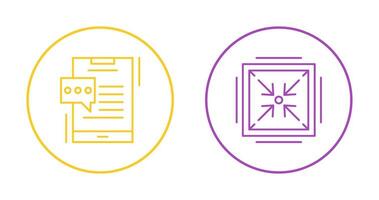 Chat and Minimize Icon vector