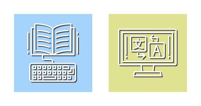 estudiar y idioma icono vector