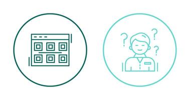 Layout and Confuse Icon vector