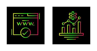 Domain and Bar Icon vector