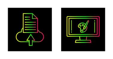 File Upload and Art Icon vector