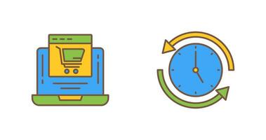 Add to Cart and Run time Icon vector