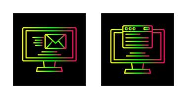 Mail and Web Icon vector