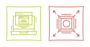 Pop Up and Maximize Icon vector