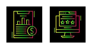 Financial Analytics and Webpage Icon vector