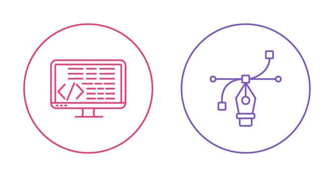codificación y vector icono