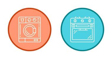 Washing Machine and Stove Icon vector