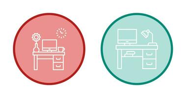 Work Table and Workplace Icon vector