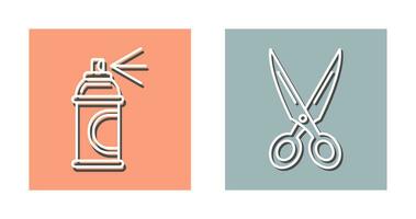 Spray and Scissors  Icon vector