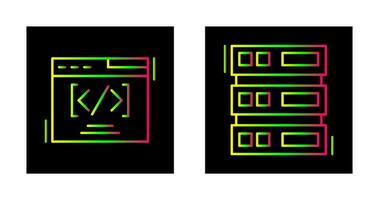 Web Coding ND Server Icon vector