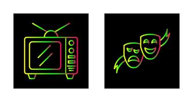 Tv and Theater Masks Icon vector