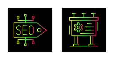 SEO Tag and Advdertisement Icon vector