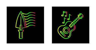 Trowel and Guitar Icon vector