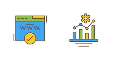 Domain and Bar Icon vector