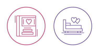 Wedding Album and Honeymoon Icon vector