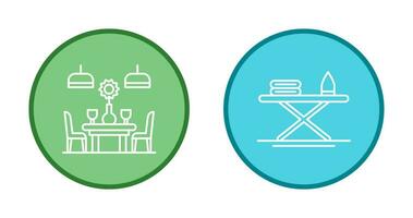 Iron Board and Table Icon vector