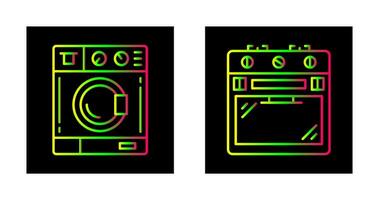 Washing Machine and Stove Icon vector