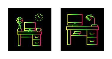 Work Table and Workplace Icon vector