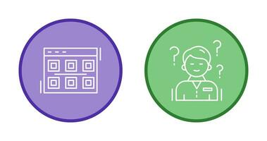 Layout and Confuse Icon vector