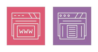 Www and Paper Icon vector