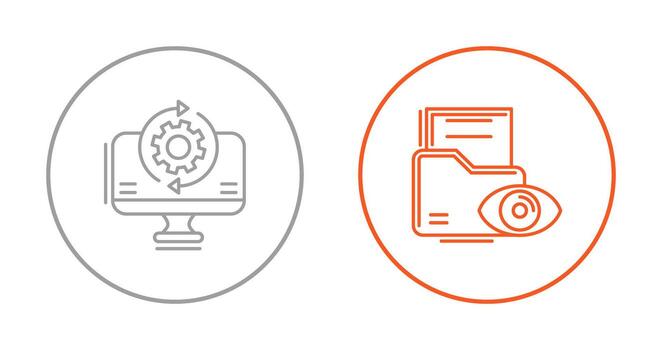 Synchronization and Data Visualization Icon vector