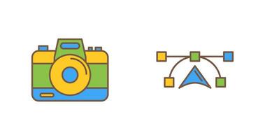 Camera and Vectors Icon