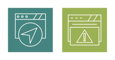 Navigation and Alert Icon vector