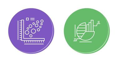 Plot and Pie Chart Icon vector