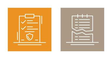 Approved and Corrupted List Icon vector