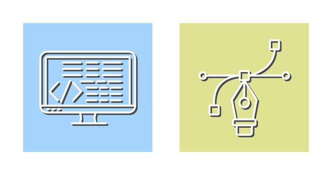 Coding and Vector Icon
