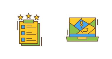 Project Features and Google Map Icon vector