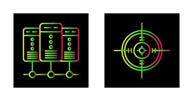 Server and Aim Icon vector