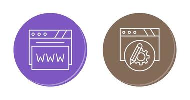 Setting and Web Browser Icon vector