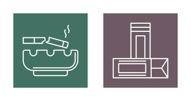 Broken Cigarette and Chewing Gum Icon vector