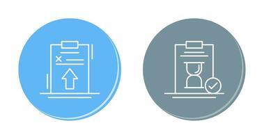 Upload and Hourglass Icon vector