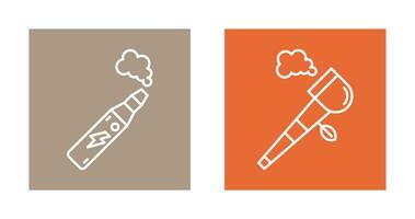 Electronic Cigarette and Pipe Of Peace Icon vector