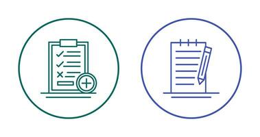 Medical Examination List and Check Up List Icon vector