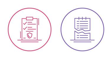 Approved and Corrupted List Icon vector