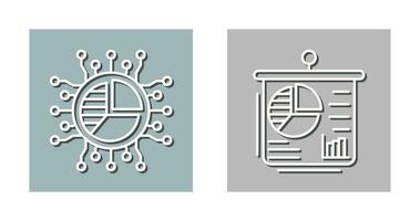 Pie Chart and Presentation Icon vector